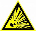 Знак W02. &amp;quot;Взрывоопасно&amp;quot;